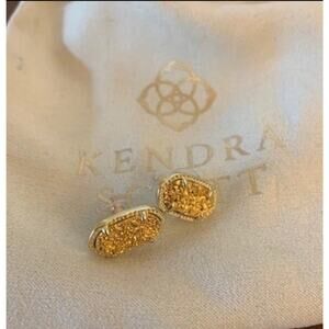 Kendra Scott Gold Drusy Ellie Stud Earrings